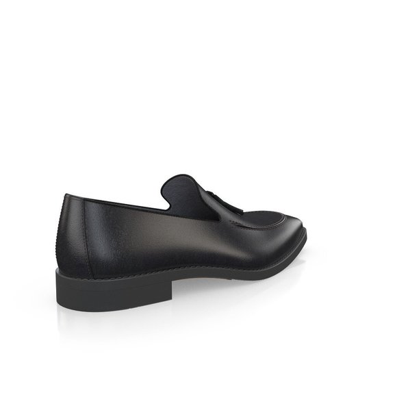 Bashwood Handmade Black Tussle Black Leather Loafers main image 7